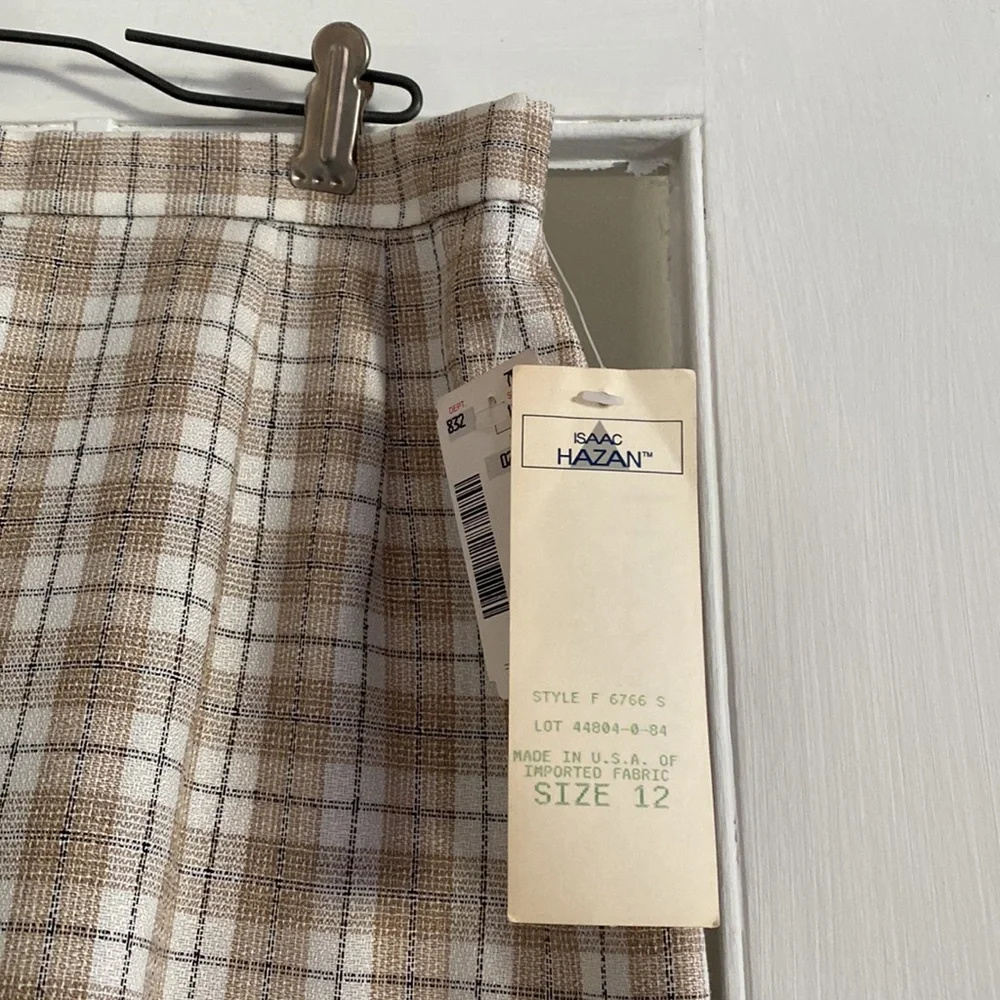 Vintage 80s plaid pencil skirt - NWT - Picture 2 of 5